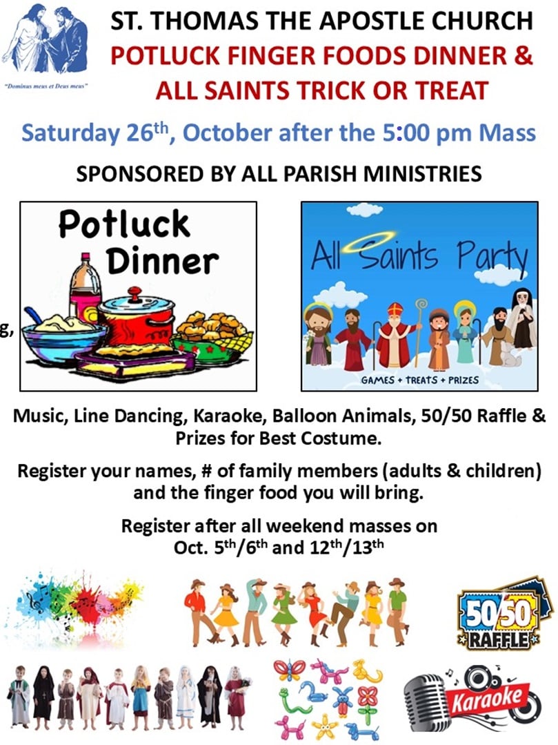 2024 October Potluck St. Thomas the Apostle