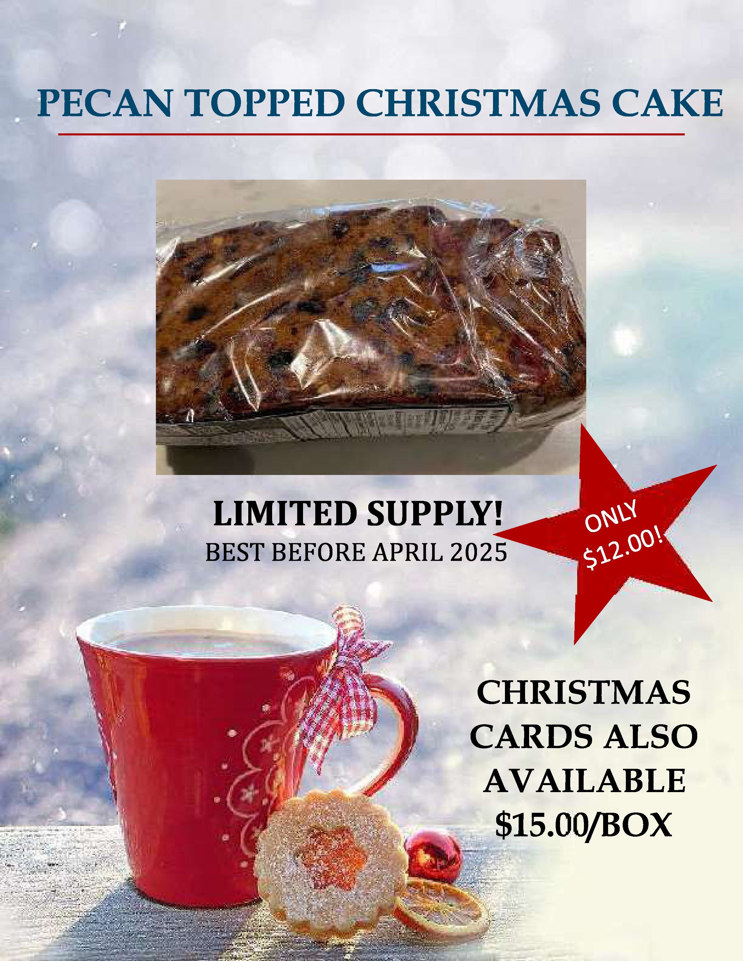 Christmas Cake and Card Flyer 2024