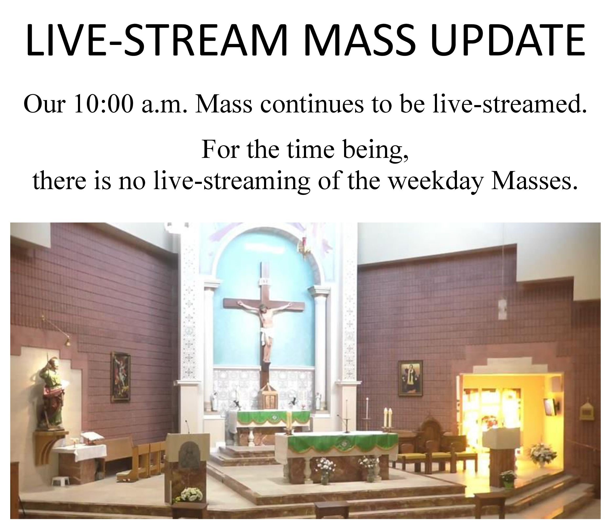 live stream mass update july 2025