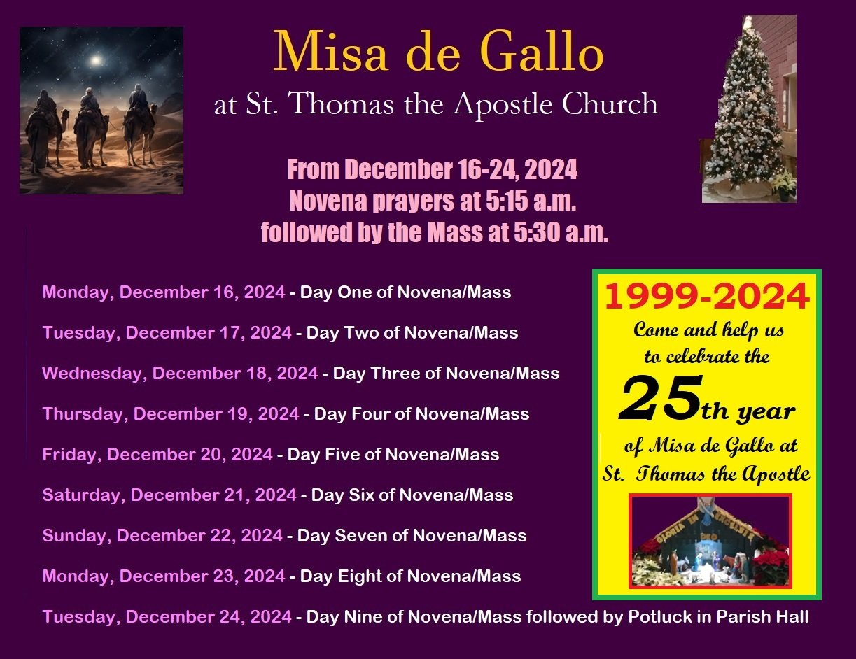 misa de gallo flyer 2024