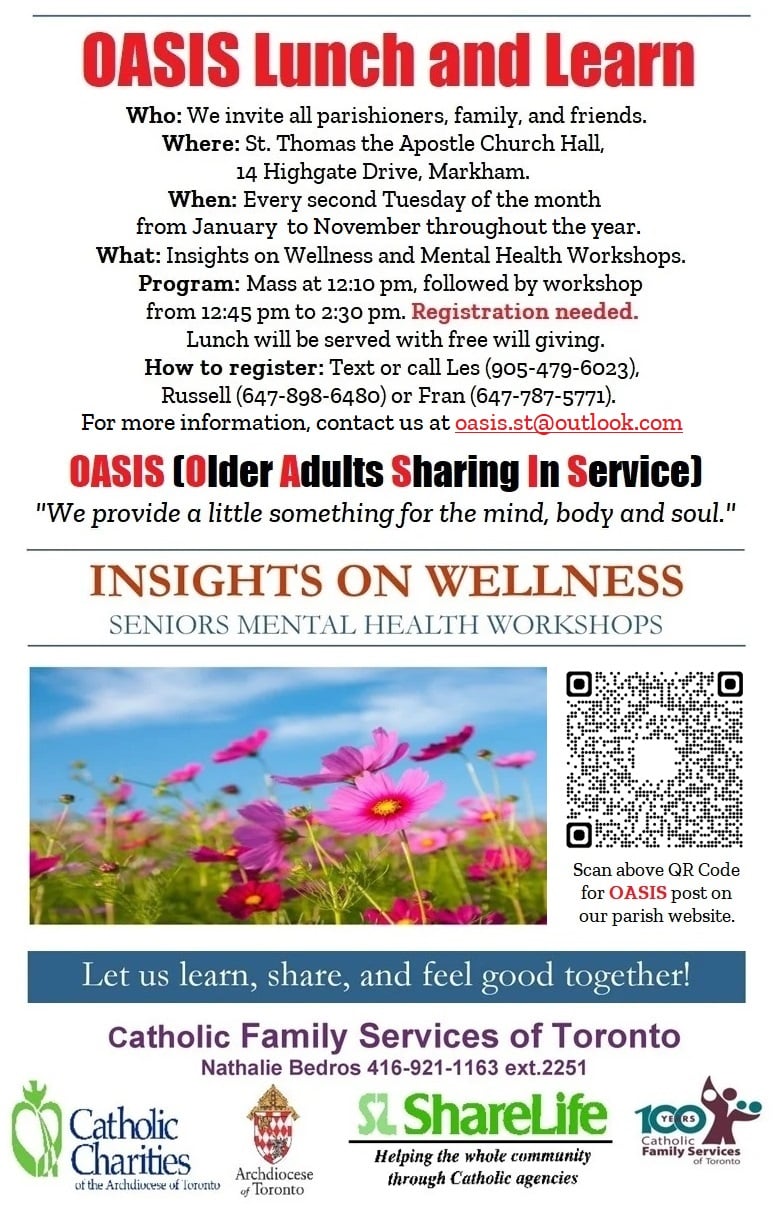 oasis lunch and learn 2025 updated poster