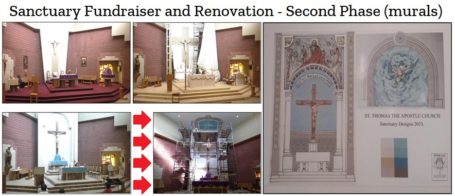 sanctuary fundraiser and renovation second phase murals b