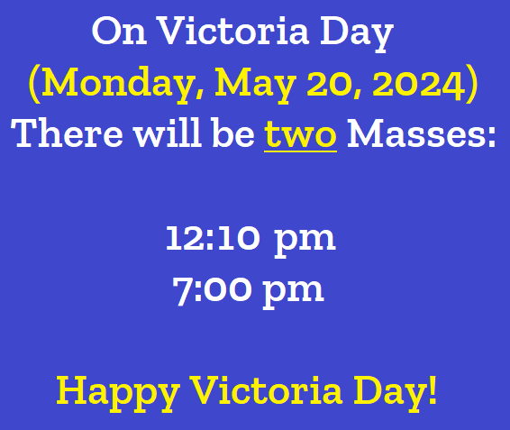 victoria day masses updated