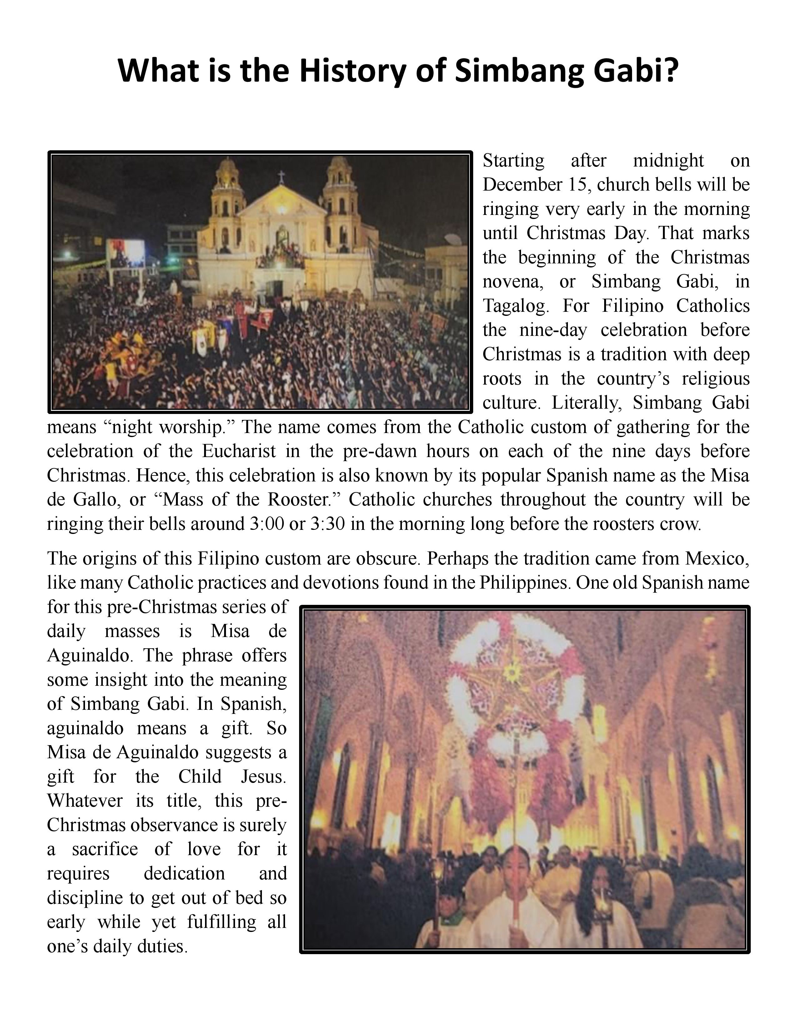 What is History of Simbang Gabi_1.