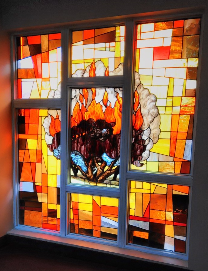holy spirit stained glass window